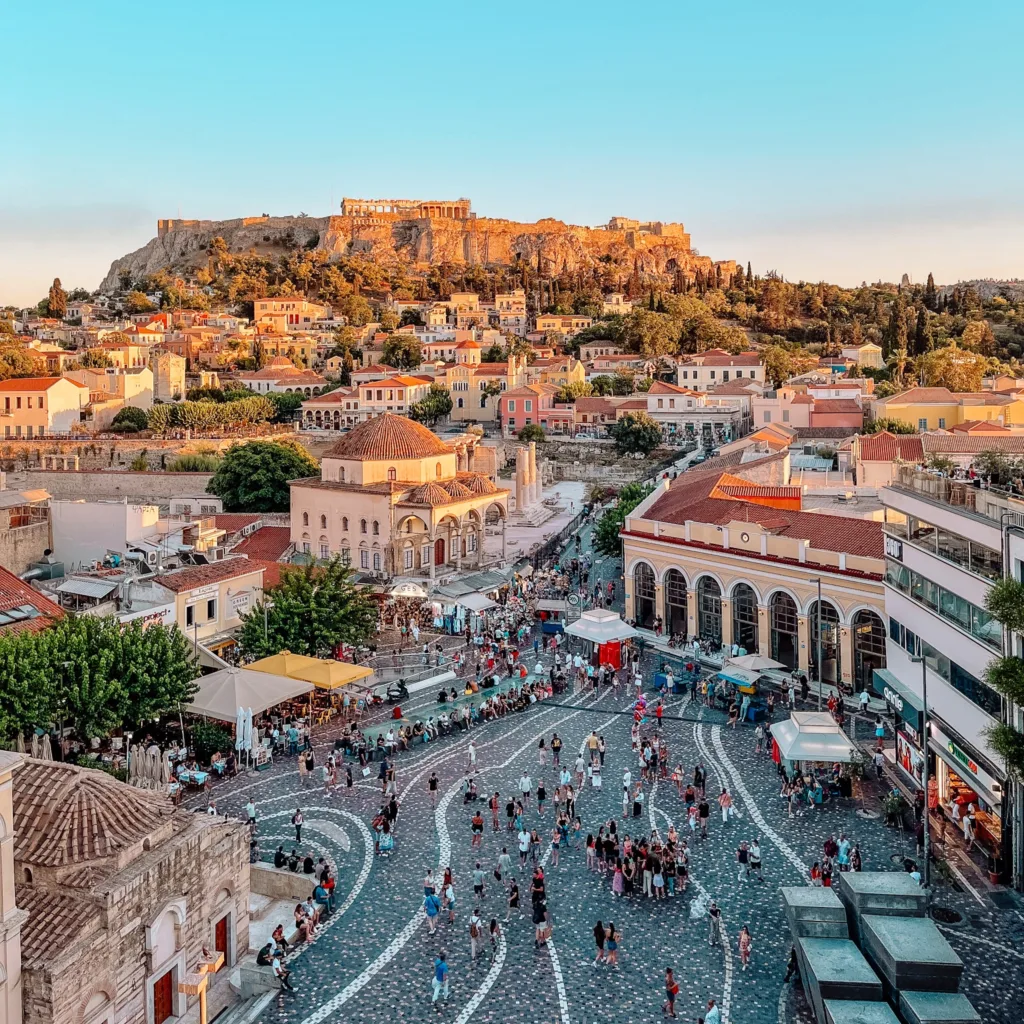 A for Athens uitzicht vanaf het dakterras