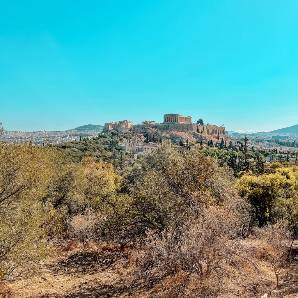 Philopappos heuvel, uitzichtpunt voor de Akropolis
