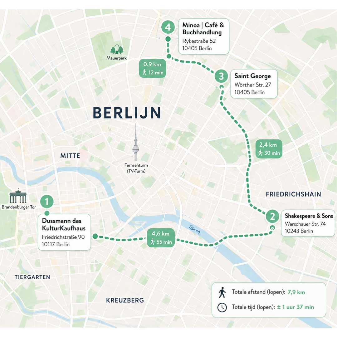 Route voor boekwinkels in Berlijn